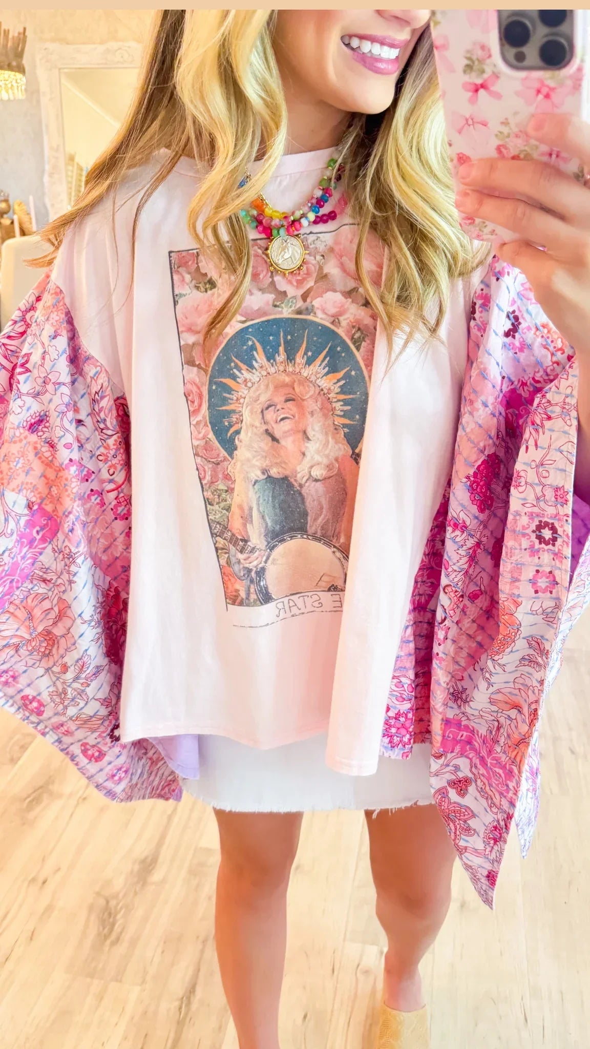 Pink Dolly Print Mix & Match Tee(No Patch)